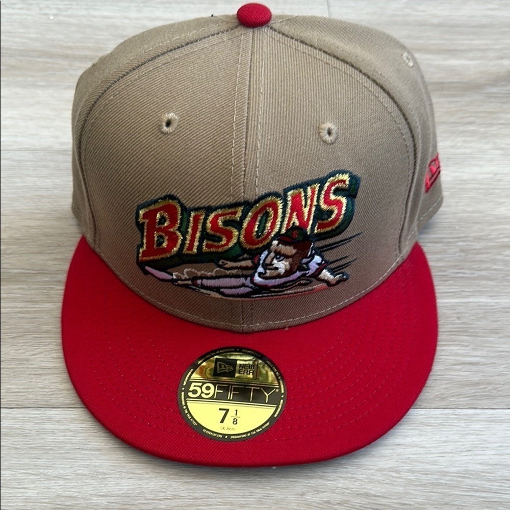 NEW ERA 9 FIFTY MiLB BUFFALO BISONS RE-DUB KHAKI RED